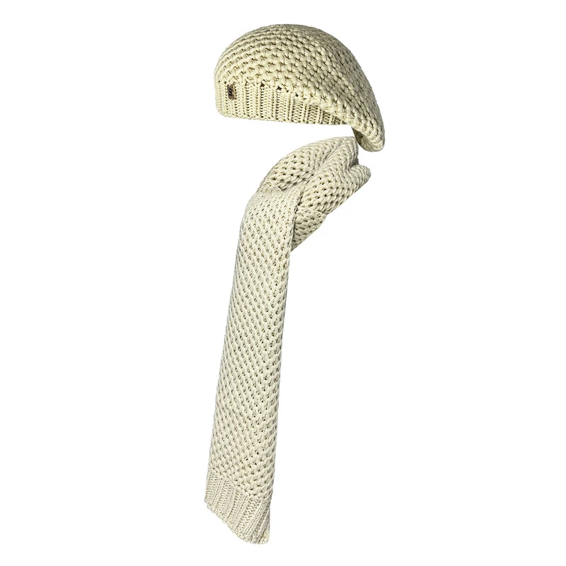 ست کلاه و شال گردن بافتنی مدل سام 423