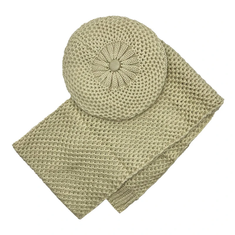 ست کلاه و شال گردن بافتنی مدل سام 423