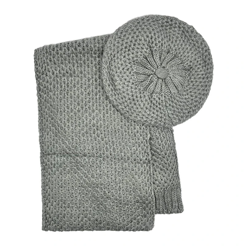 ست کلاه و شال گردن بافتنی مدل سام 423