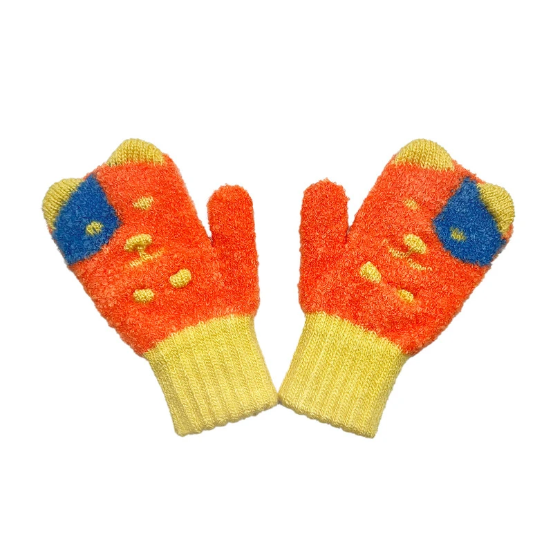 دستکش بافتنی بچگانه مدل موهر عروسکی