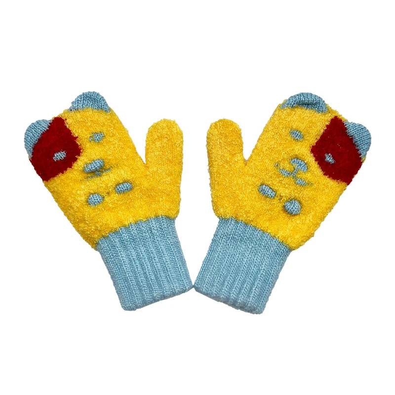 دستکش بافتنی بچگانه مدل موهر عروسکی