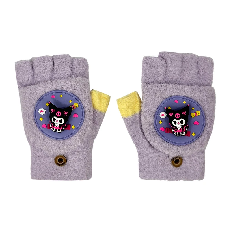 دستکش بافتنی بچگانه مدل اسپینردار کرومی